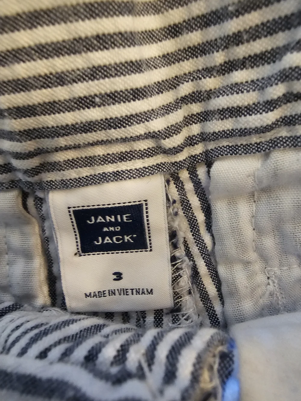 Janie and Jack Navy and White Striped Shorts - Toddler